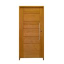 Ver imagem 2 de Kit Porta de Madeira Bbb 210x82cm Batente 14cm Fechadura Rolete Rodam Abertura Esquerda Marrom/Padrão Cedrinho