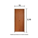 Ver imagem 3 de Kit Porta de Madeira Camarão 210x72cm Batente 11cm Rodam Abertura Esquerda