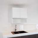 Ver imagem 1 de Armário Suspenso 02 Portas 60cm Mdf com Nicho Branco Moveara