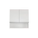 Ver imagem 4 de Armário Suspenso 02 Portas 60cm Mdf com Nicho Branco Moveara