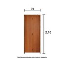 Ver imagem 3 de Kit Porta de Madeira Camarão 210x72cm Batente 14cm Imbuia Rodam Abertura Esquerda