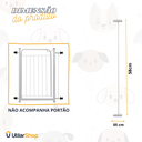 Ver imagem 2 de Prolongador Extensor para Portão Pet 68cm de Altura Extensor de 05cm Branco Itagold