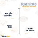 Ver imagem 3 de Prolongador Extensor para Portão Pet 68cm de Altura Extensor de 05cm Branco Itagold