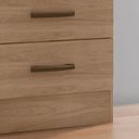 Ver imagem 5 de Cômoda Sapateira para Quarto 1 Porta 4 Gavetas Lisa Carvalho Oak