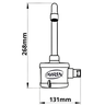 Torneira Elétrica Plus para Cozinha de Parede Bica Alta 4 Temperaturas Preto 4800w / 127v Durín - 3
