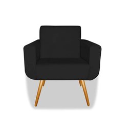 Poltrona Decorativa Anitta Suede Preto - 2