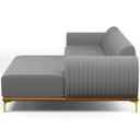 Ver imagem 6 de Sofá 4 Lugares com Chaise Direito Sala Estar Molino 255cm D02 Linho Cinza Escuro C-416 - Lyam