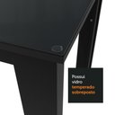 Ver imagem 6 de Conjunto Sala de Jantar Mesa Tampo de Vidro 6 Cadeiras Preto/rustic Zoe Madesa