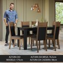 Ver imagem 4 de Conjunto Sala de Jantar Mesa Tampo de Vidro 6 Cadeiras Preto/rustic Zoe Madesa