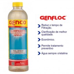 Clarificante e Auxiliar de Filtração Genfloc Genco 1 Litro - 2