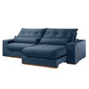 Ver imagem 2 de Sofá Retrátil Reclinável 230 cm Malta Linho Indigo Yescasa