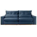 Ver imagem 4 de Sofá Retrátil Reclinável 230 cm Malta Linho Indigo Yescasa