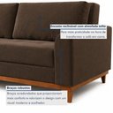 Ver imagem 7 de Sofá Cama Living Reclinável 223cm Pés em Madeira Maciça Lyon