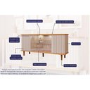 Ver imagem 2 de Buffet de Sala Jantar Janice C/ 4 Portas C/ Vidro Cinamomo - Cimol