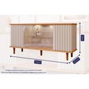 Ver imagem 3 de Buffet de Sala Jantar Janice C/ 4 Portas C/ Vidro Cinamomo - Cimol