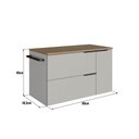 Ver imagem 3 de Gabinete de Banheiro Suspenso 80cm com 1toalheiro 2portas e 1gaveta Bh8020 Mel/arenas
