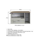 Ver imagem 4 de Gabinete de Banheiro Suspenso 80cm com 1toalheiro 2portas e 1gaveta Bh8020 Mel/arenas