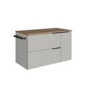 Ver imagem 2 de Gabinete de Banheiro Suspenso 80cm com 1toalheiro 2portas e 1gaveta Bh8020 Mel/arenas