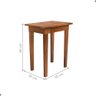 Mesa Ripada Lateral para Sala Cairo Castanho - 2