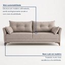 Ver imagem 3 de Sofá 3 Lugares Living 190cm com 2 Almofadas e Pés em Madeira Maciça Verona Espresso Móveis