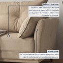 Ver imagem 5 de Sofá 3 Lugares Living 190cm com 2 Almofadas e Pés em Madeira Maciça Verona Espresso Móveis