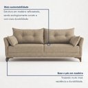 Ver imagem 3 de Sofá 3 Lugares Living 190cm com 2 Almofadas e Pés em Madeira Maciça Verona Espresso Móveis