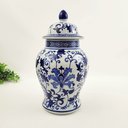 Ver imagem 2 de Pote Potiche Azul E Branco 29x16cm Porcelana Decoração