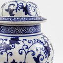 Ver imagem 3 de Pote Potiche Azul E Branco 29x16cm Porcelana Decoração