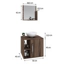 Ver imagem 5 de Conjunto Balcão C-cuba R30 e Espelheira Soft 500 Carvalho Dark C-preto Ônix Nogal