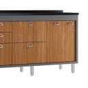 Ver imagem 4 de Balcão de Cozinha 144cm Grande 3 Gavetas Armário 100% MDF:Cinza/Freijó
