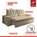 Ver mais imagens de Sofá Retrátil e Reclinável 4 Lugares Pillowtop Duplo Paris