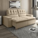 Ver imagem 1 de Sofá Retrátil e Reclinável 4 Lugares Pillowtop Duplo Paris