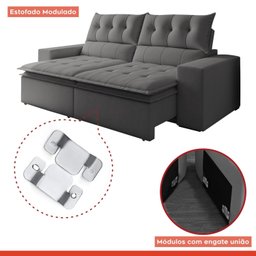 Sofá Retrátil e Reclinável 4 Lugares Pillowtop Duplo M118 - 6