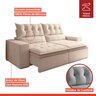 Sofá Retrátil e Reclinável 4 Lugares Pillowtop Duplo Paris   - 9