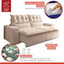 Ver imagem 5 de Sofá Retrátil e Reclinável 4 Lugares Pillowtop Duplo Paris