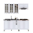 Ver imagem 3 de Cozinha Americana Modulada 4 Peças com Vidros Reflecta Balcão sem Tampo Paris