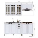 Ver imagem 4 de Cozinha Americana Modulada 4 Peças com Vidros Reflecta Balcão sem Tampo Paris