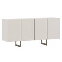 Ver imagem 4 de Aparador Buffet para Sala de Jantar 4 Portas 160cm Pés Industrial Benita N01 Off White Champanhe