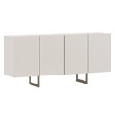 Ver imagem 4 de Aparador Buffet para Sala de Jantar 4 Portas 160cm Pés Industrial Benita N01 Off White Champanhe - L