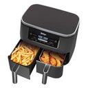 Ver imagem 2 de Fritadeira Air Fryer Ninja Foodi DZ201 2 Cestos 7.5L 6 em 1 Dualzone Antiaaderente 110V Preto
