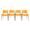 Ver imagem 1 de Kit com 4 Cadeiras Iso Turim Plastica Igreja Recepção Escola Laranja Popmov Kit 4 Cadeira Iso