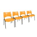 Ver imagem 2 de Kit com 4 Cadeiras Iso Turim Plastica Igreja Recepção Escola Laranja Popmov Kit 4 Cadeira Iso
