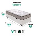 Ver imagem 3 de Cama Box Baú Solteiro e Colchão Four Season Molas V-store Cor:branco