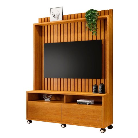 Estante Home Estilos Tv até 55 Pol 2 Pt -ripado -carmolar:nature