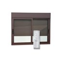Ver imagem 1 de Janela Persiana Integrada Automática Alumínio Marrom Corten - 140x120