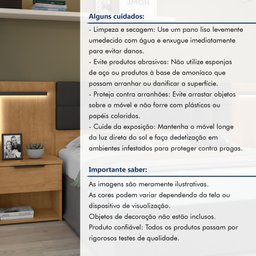 Cabeceira Casal / Queen 160cm 2 Mesas de Cabeceiras com Led Calitan - 10