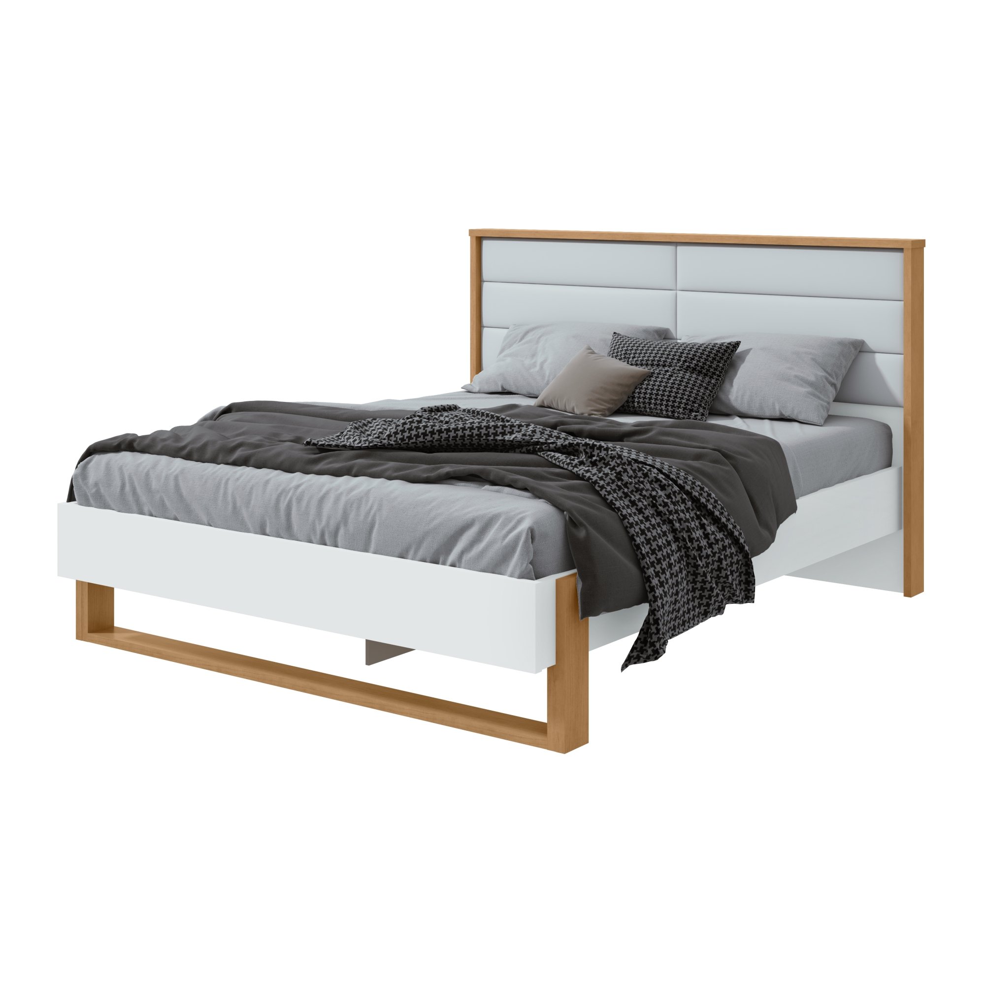 Cama Queen 160cm com LED Freetown Móveis Lopas - 9