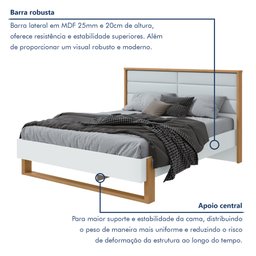 Cama Queen 160cm com LED Freetown  - 7