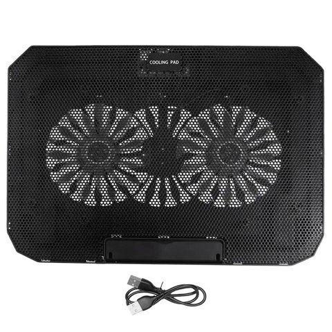 Base Refrigerada para Notebook 12" a 17" com 2 Coolers Silenciosos, 8 Níveis de Altura, Iluminação L