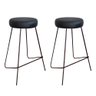 Kit 2 Banqueta Banco Aço Média Cozinha Bar Balcão 63cm Preta - 1